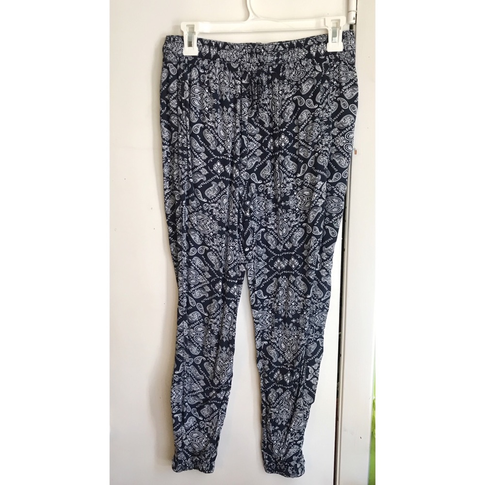 XS NAVY PAISLEY GARAGE JOGGERS